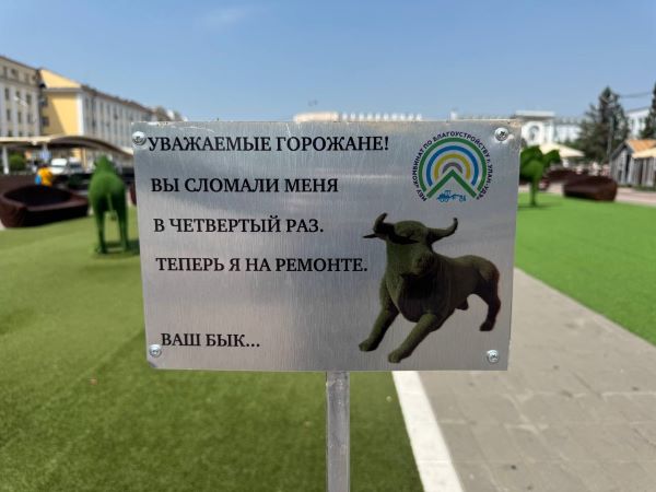 Улан-удэнцы оторвали топиариям глаза и разорвали лапы