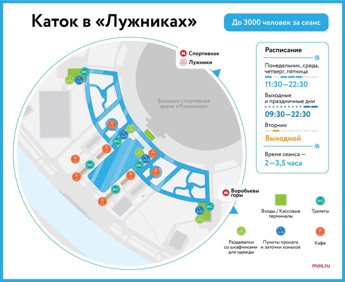 Каток в «Лужниках»