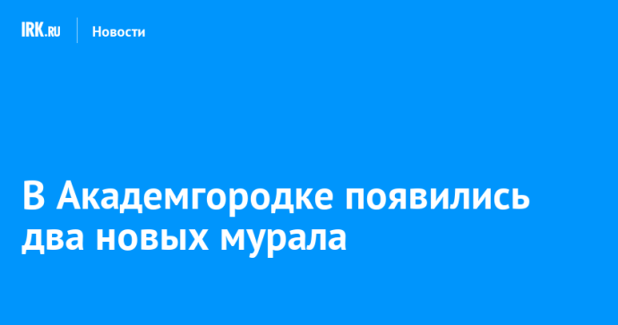 В Академгородке появились два новых мурала В Академгородке появились два новых мурала