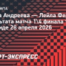 Андреева вышла в полуфинал турнира в Мадриде