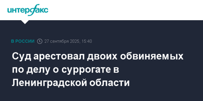 Суд арестовал двоих обвиняемых по делу о суррогате в Ленинградской области