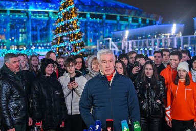 Открытие катка и осмотр итогов первого этапа благоустройства территории олимпийского комплекса «Лужники»