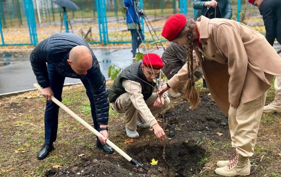 В Курске на территории школы №50 заложили «Гагаринский сад» В Курске на территории школы №50 заложили «Гагаринский сад»