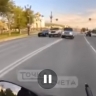 В Южно-Сахалинске внедорожник пошёл на опасный обгон перед встречным мотоциклом