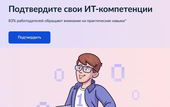 Жители Курской области могут подтвердить свои навыки в IT через портал «Госуслуги»