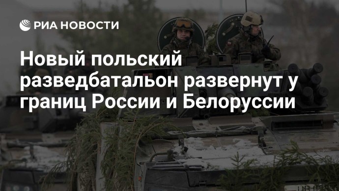 Новый польский разведбатальон развернут у границ России и Белоруссии