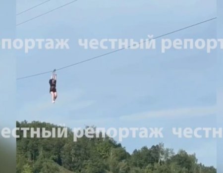 В Башкирии девушка сорвалась с зиплайна
