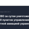 В зоне СВО за сутки уничтожено свыше 40 пунктов управления беспилотной авиацией украинской армии