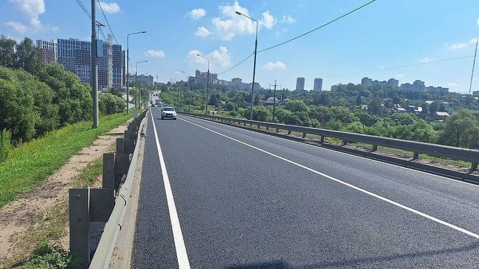 На Калужском шоссе в Туле завершили ремонт асфальта