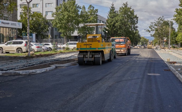К 1 сентября в Южно-Сахалинске после ремонта откроют участок ул. Хабаровской