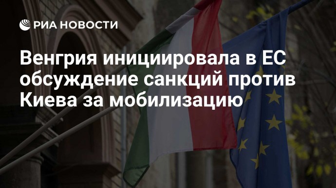Венгрия инициировала в ЕС обсуждение санкций против Киева за мобилизацию