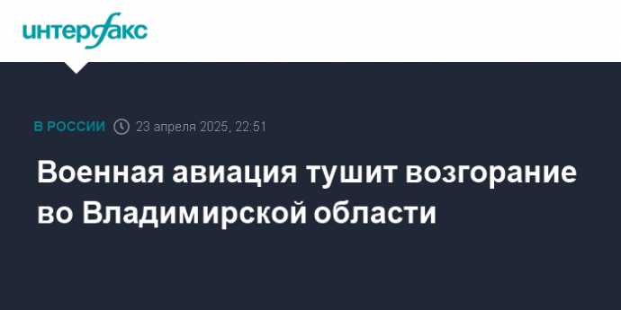 Военная авиация тушит возгорание во Владимирской области
