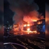 Шесть грузовиков сгорели на парковке в Уфе