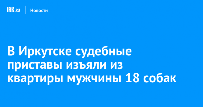 В Иркутске судебные приставы изъяли из квартиры мужчины 18 собак