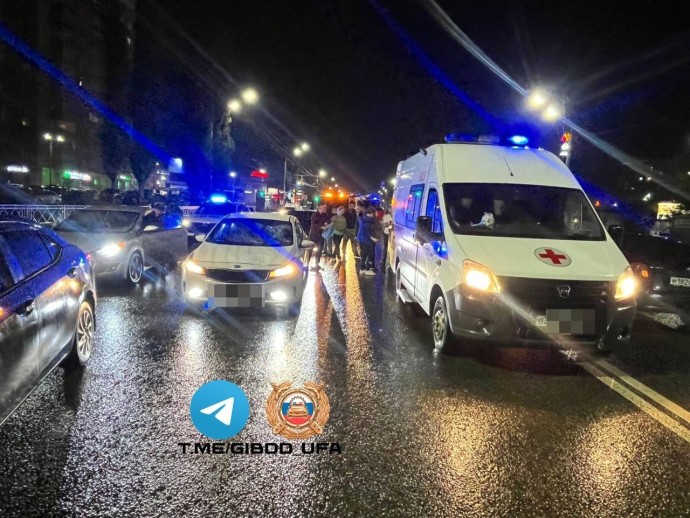 В Уфе ночью сбили пешехода