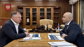 Марат Хуснуллин провёл рабочую встречу с генеральным директором ППК «Единый заказчик» Кареном Оганесяном
