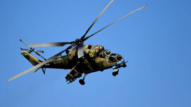 Экипаж вертолета Ми-35М уничтожил боевиков и технику ВСУ в зоне СВО