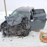 На трассе в Башкирии столкнулись автобус и легковушка, погибла пожилая женщина