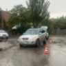 В ДТП на путепроводе в Астрахани перевернулся автомобиль