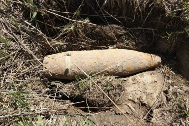 В Смоленске на Краснофлотской нашли гаубичный снаряд времен войны