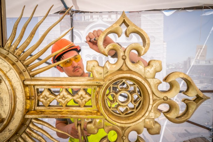 Надвратную колокольню храма Христа Спасителя обновили Надвратную колокольню храма Христа Спасителя обновили