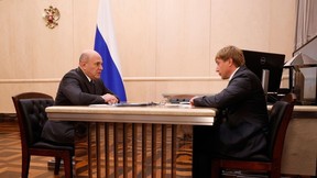Встреча Михаила Мишустина с руководителем Федерального агентства по делам молодёжи Григорием Гуровым Встреча Михаила Мишустина с руководителем Федерального агентства по делам молодёжи Григорием Гуровым
