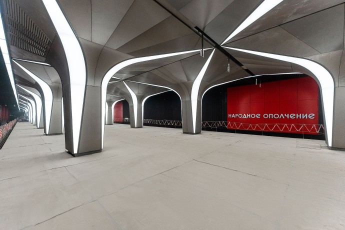 Собянин: Завершена архитектурная отделка станции «Народное Ополчение» Собянин: Завершена архитектурная отделка станции «Народное Ополчение»