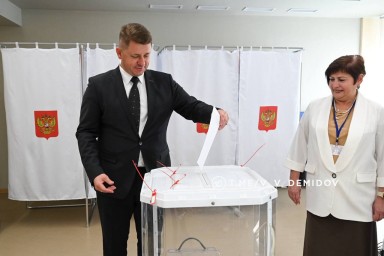 Мэр Белгорода проголосовал за своего кандидата в облдуму 8-го созыва