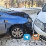 26-летняя девушка пострадала при столкновении двух легковушек в Уфе