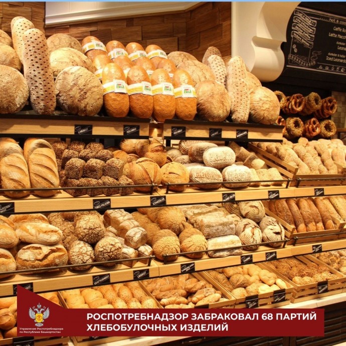 Роспотребнадзор забраковал в Башкирии 179 кг хлебобулочных изделий
