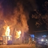 Двухэтажная частная баня полыхала в Дальнем