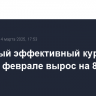 Реальный эффективный курс рубля в феврале вырос на 8%