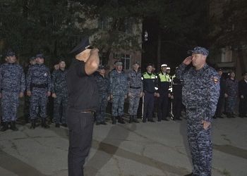 Сводный отряд амурской полиции проводили на службу в Северо-Кавказский округ