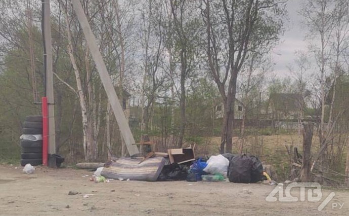В южно-сахалинском СНТ "Мечта" люди устроили стихийную свалку