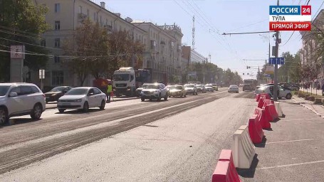 Завершить ремонт проспекта Ленина в Туле планируют до 1 ноября