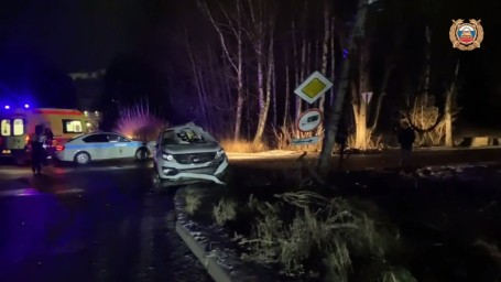 В Ярославле водитель врезался в фонарный столб и погиб