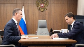 Дмитрий Патрушев провёл рабочую встречу с губернатором Орловской области Андреем Клычковым