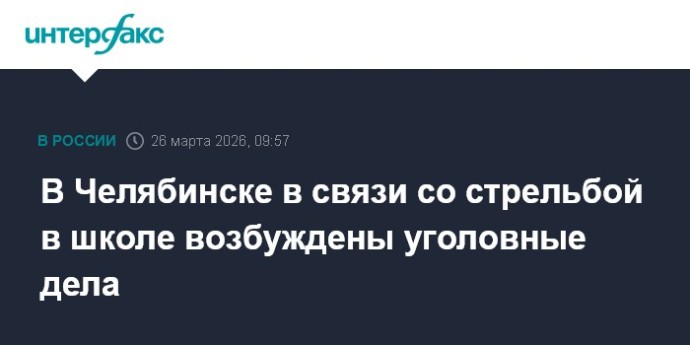 В Челябинске в связи со стрельбой в школе возбуждены уголовные дела