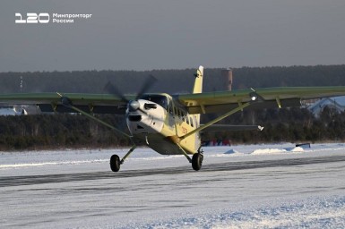 Самолёт ЛМС-901 «Байкал» впервые поднялся в небо с российским двигателем ВК-800