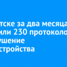 В Иркутске за два месяца составили 230 протоколов за нарушение благоустройства