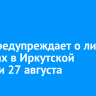 МЧС предупреждает о ливнях и грозах в Иркутской области 27 августа