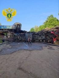 Появились фотографии с происшествий в Брянской и Курской областях