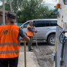 В Белогорске начался ремонт дороги по улице 9 Мая