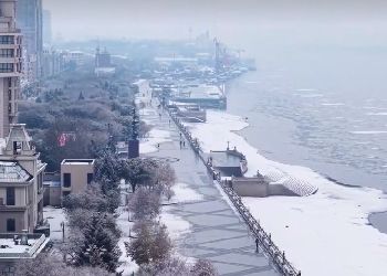 Хэйхэ сняли с высоты после снегопада Хэйхэ сняли с высоты после снегопада