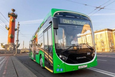 Новый электробус «Синара-6253» начали испытывать на дорогах Санкт-Петербурга