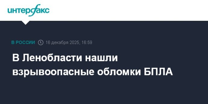 В Ленобласти нашли взрывоопасные обломки БПЛА В Ленобласти нашли взрывоопасные обломки БПЛА