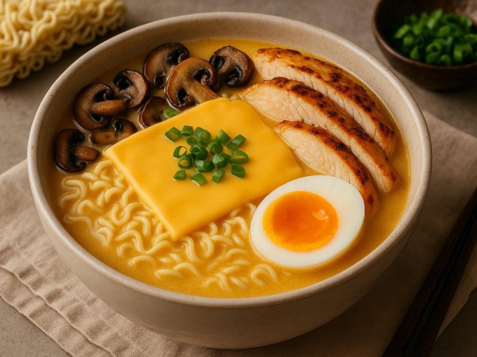 Сытный и нежный сырный рамен: простой рецепт, который согреет холодным осенним вечером