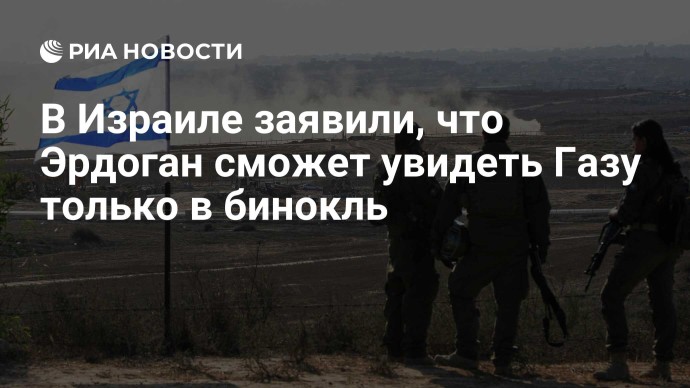 В Израиле заявили, что Эрдоган сможет увидеть Газу только в бинокль
