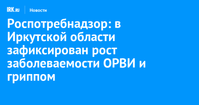 Роспотребнадзор: в Иркутской области зафиксирован рост заболеваемости ОРВИ и гриппом