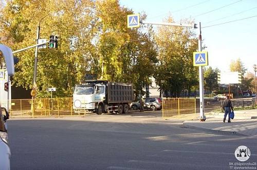 В Благовещенске стартовал ремонт еще одного участка улицы Мухина